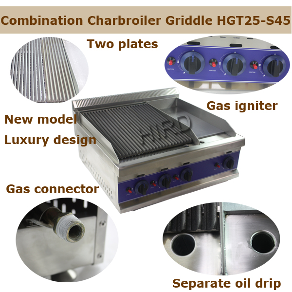 Commercial Griddles, Flat Top Grills & Broilers 4 burners and 10