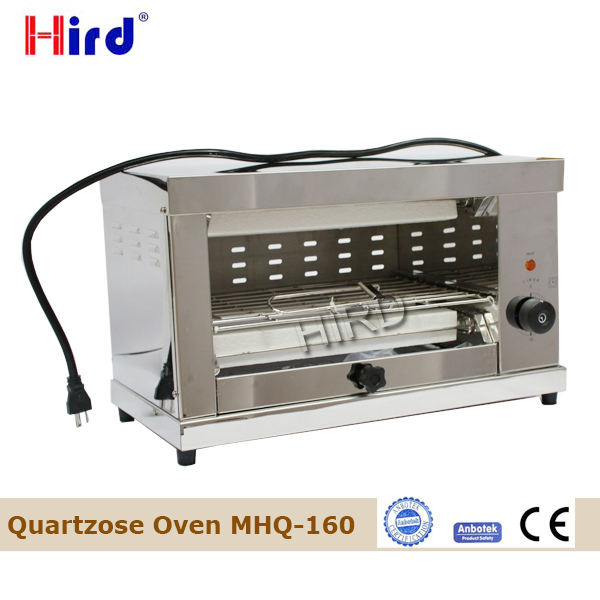Quartz heating element toaster oven