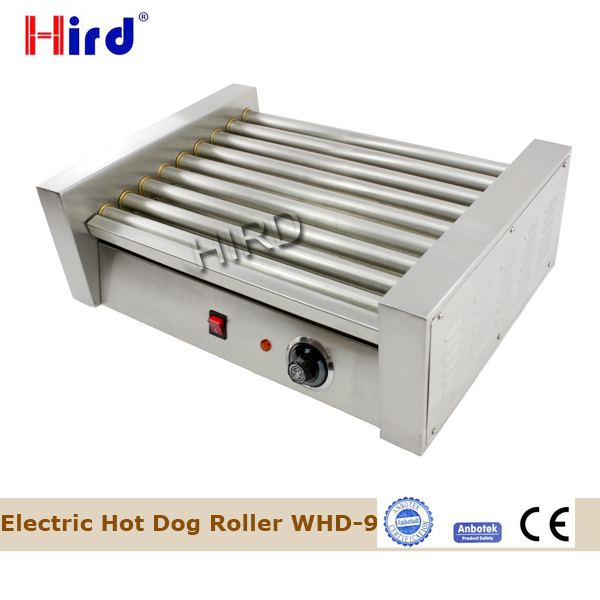 Hot dog roller machine for electric hot dog roller