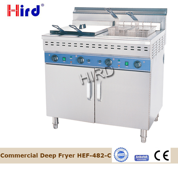 Commercial gas deep fryer free standing two tank four baskets deep fryer HEF-482/C