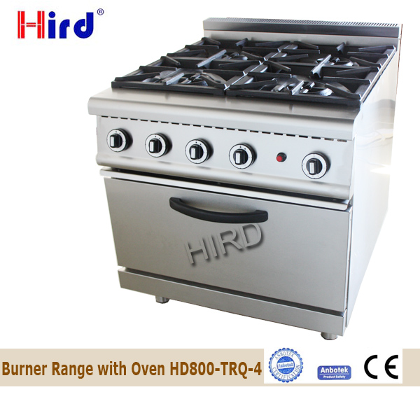 Heavy duty Commercial 26 Inch Gas 4 Burner Range with Oven