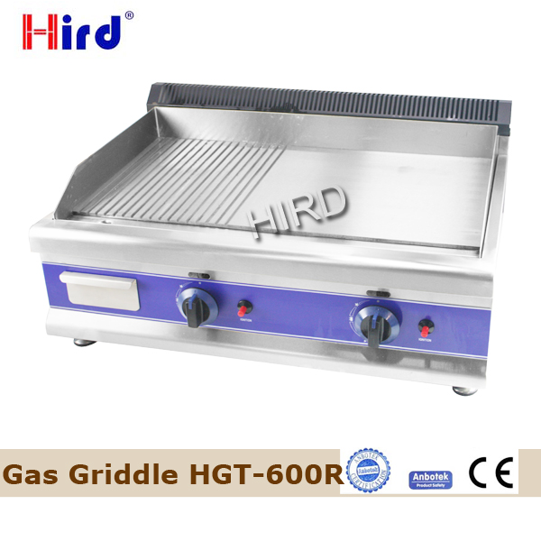 Grooved gas griddle for Gas griddle table top for Restaurant kitchen suppliers