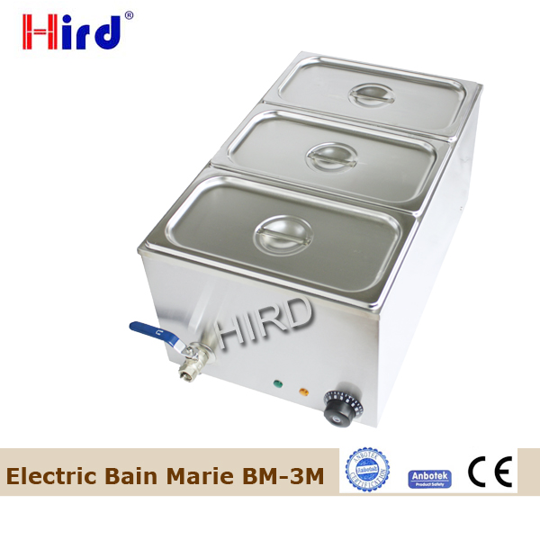Commercial electric bain marie for bain marie counter size