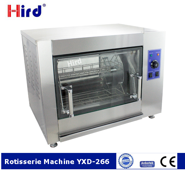 Rotisserie machine and rotisserie machine for chicken