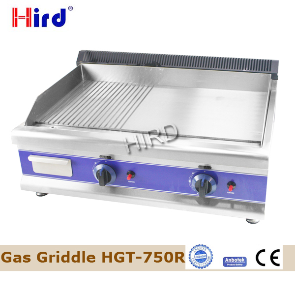 Flat and grooved gas griddle with Gas griddle stainless steel China suppliers